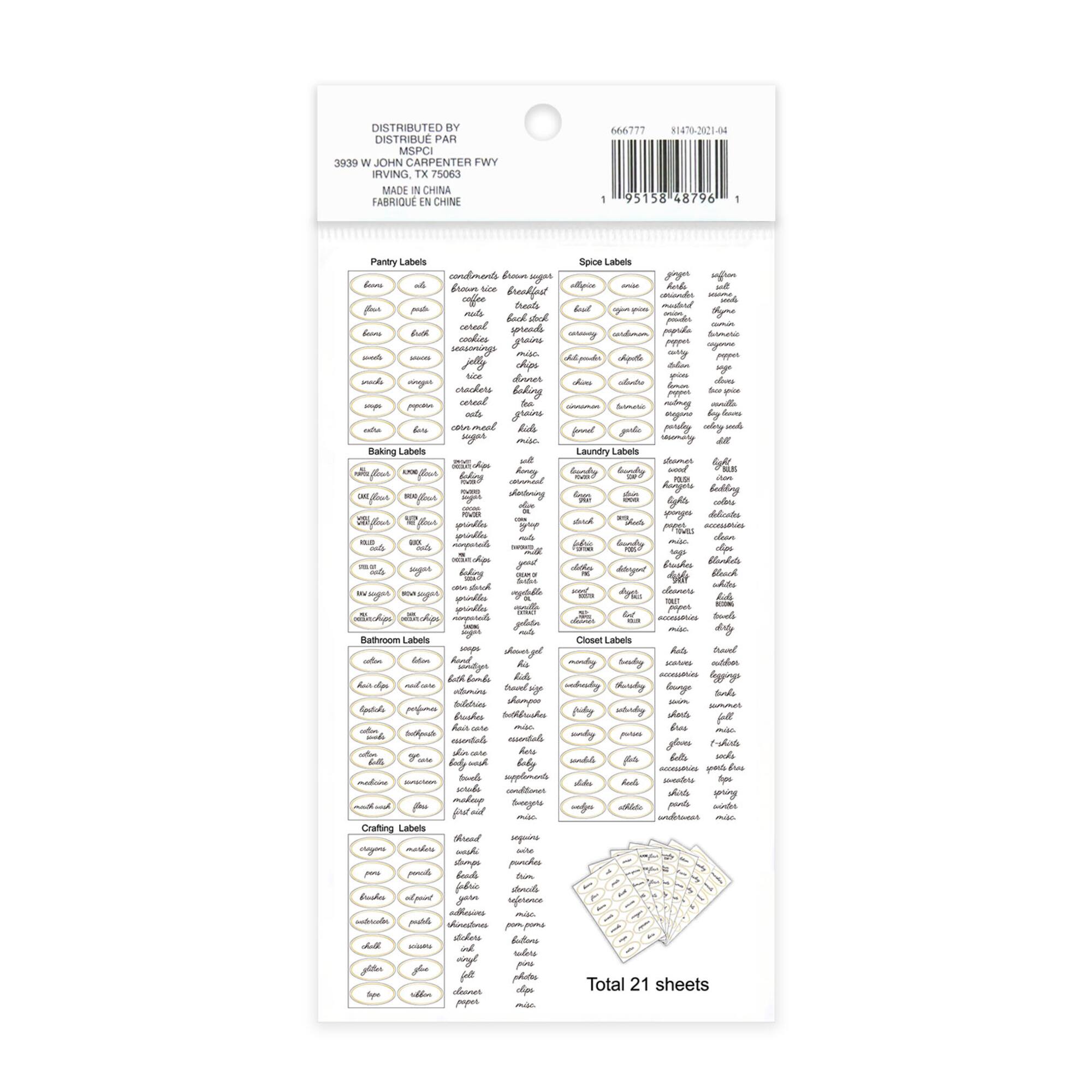 Clear Oval Household Label Stickers by Recollections™